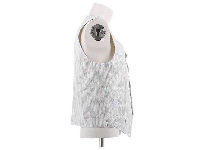 Autre Marque Chaqueta AIAYU a rayas blanca de algodón M Blanco - vista 3