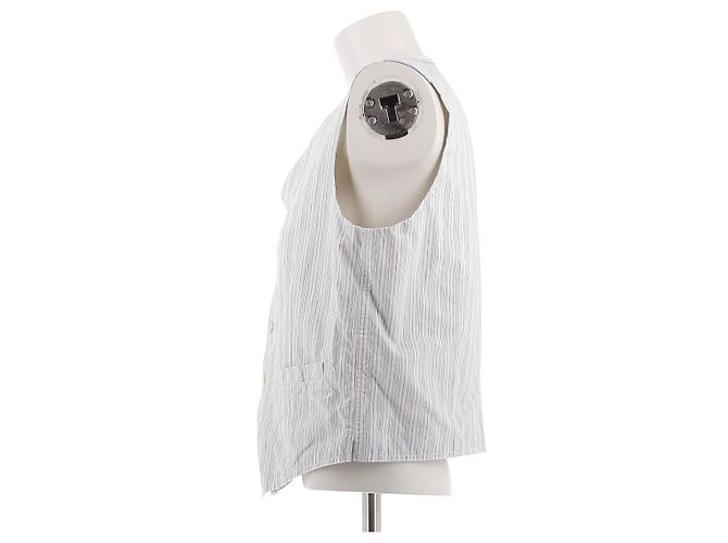 Autre Marque Chaqueta AIAYU a rayas blanca de algodón M Blanco - vista 4
