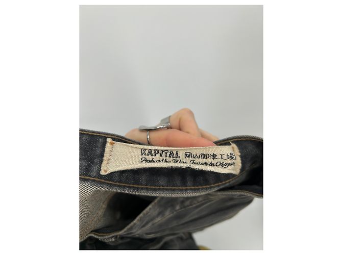 Autre Marque Jeans grigi con ornamenti Grigio - vista 3