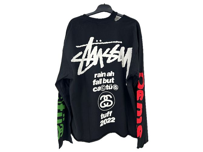 Autre Marque T-shirt in cotone nero STUSSY - vista 2
