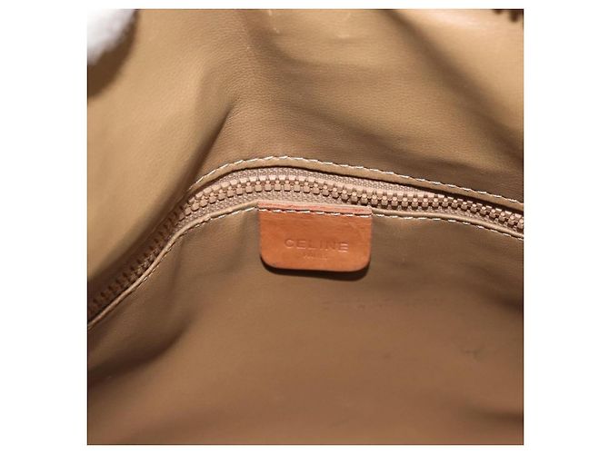 Céline Celine Vintage Macadam Canvas and Leather Marrone - vista 6