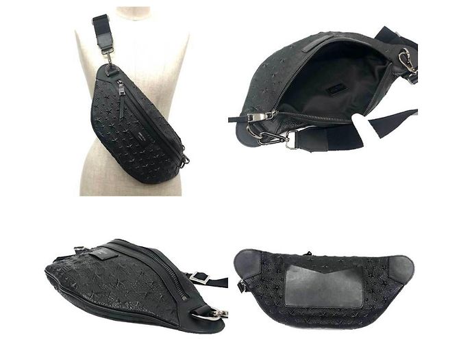 Marsupio in pelle nera Jimmy Choo York Nero - vista 2