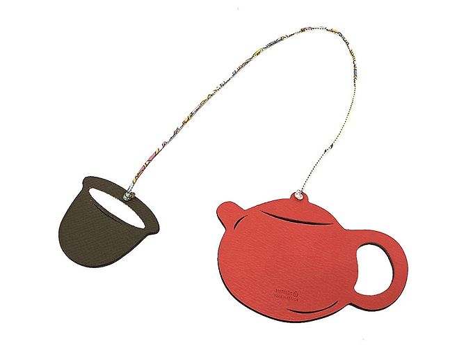 Charm per borsa in forma di tazza Petit H di Hermès Nero Rosa Beige Verde Taupe - vista 2