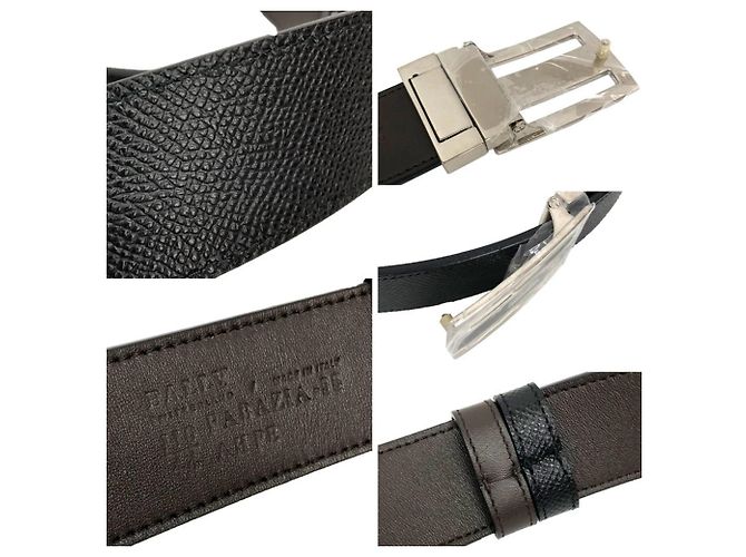 BALLY FABAZIA 35 Reversible Leather Belt Brown Black Silvery - view 3
