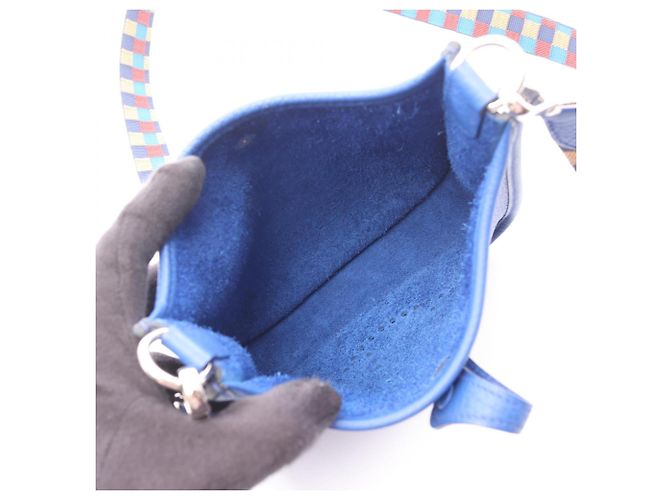 Hermès Borsa a Spalla Hermes Evelyne Amazon TPM Blu Reale - vista 3
