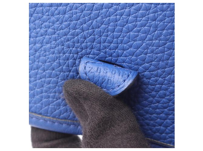 Hermès Borsa a Spalla Hermes Evelyne Amazon TPM Blu Reale - vista 5