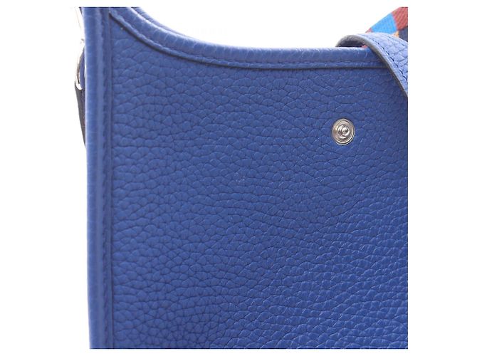Hermès Borsa a Spalla Hermes Evelyne Amazon TPM Blu Reale - vista 7