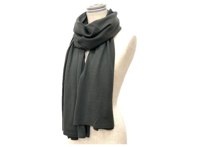 Hermès Wollschal in Grau Braun - Ansicht 2