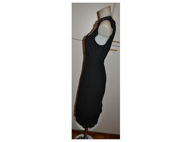 Moschino Jeans Midi Kleid schwarz Wollmischung - Ansicht 3