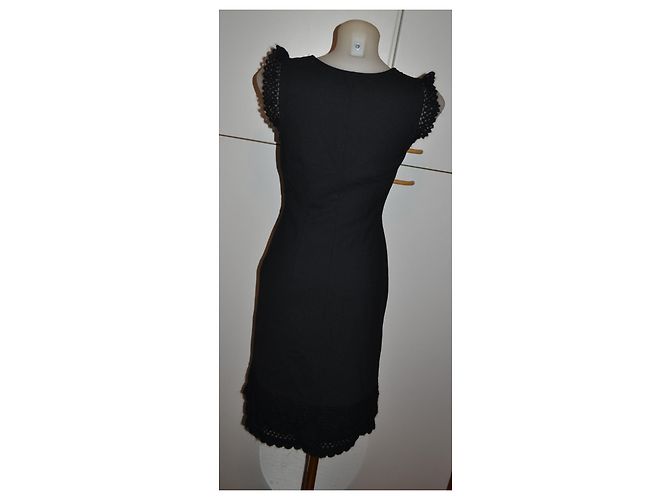 Moschino Jeans Midi Kleid schwarz Wollmischung - Ansicht 4