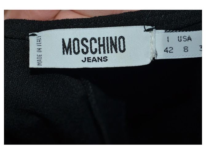 Moschino Jeans Midi Kleid schwarz Wollmischung - Ansicht 5