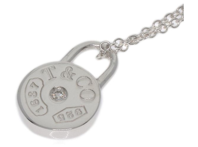 Collana con diamante rotondo Tiffany & Co. 1837 Argento - vista 5