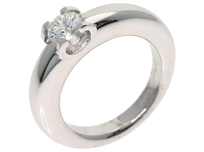 Cartier C de Solitaire Ring aus 18K Weißgold Golden - Ansicht 2