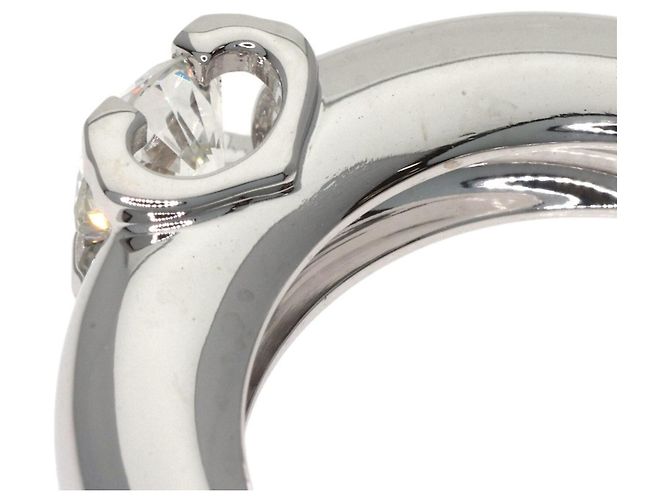 Cartier C de Solitaire Ring aus 18K Weißgold Golden - Ansicht 9