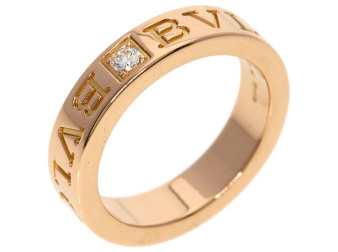 Bulgari Bvlgari Double Logo Diamantring aus 18K Roségold Golden - Ansicht 2