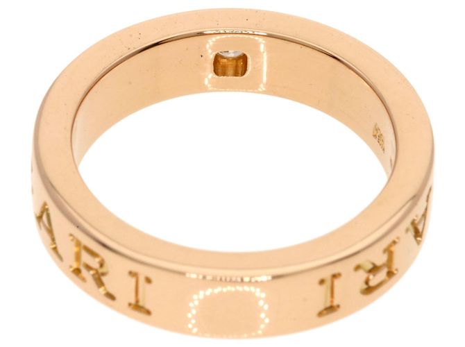 Bulgari Bvlgari Double Logo Diamantring aus 18K Roségold Golden - Ansicht 4