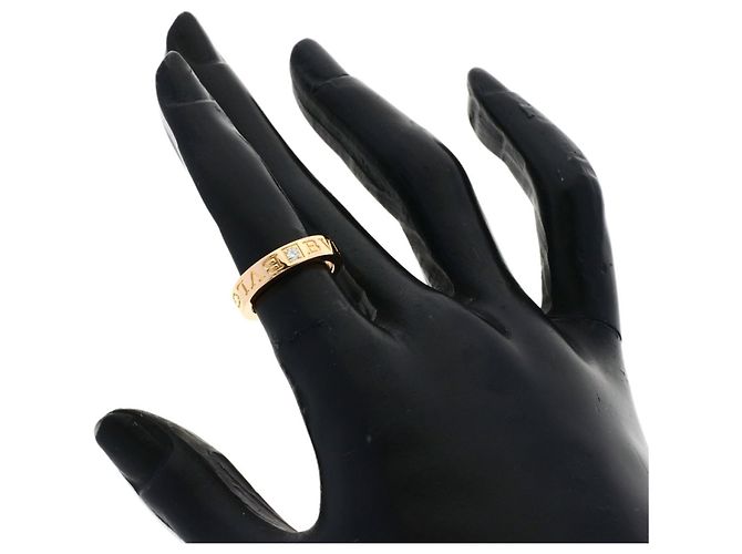 Bulgari Bvlgari Double Logo Diamantring aus 18K Roségold Golden - Ansicht 6
