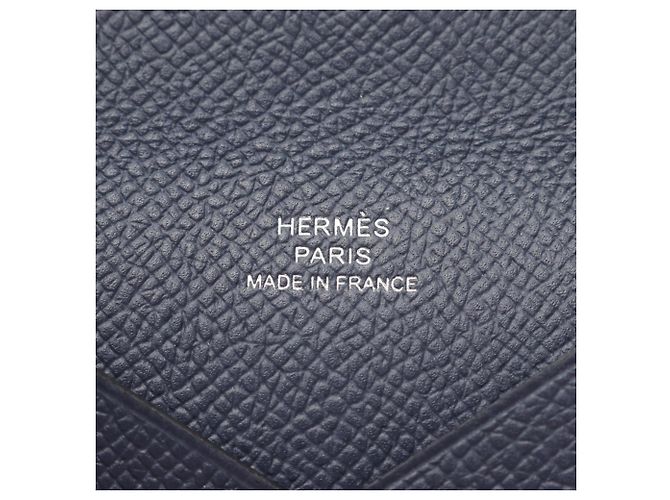 Monedero Calvi Bleu Nuit de Hermès Azul Azul marino - vista 5