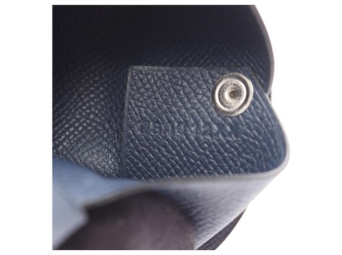Monedero Calvi Bleu Nuit de Hermès Azul Azul marino - vista 6