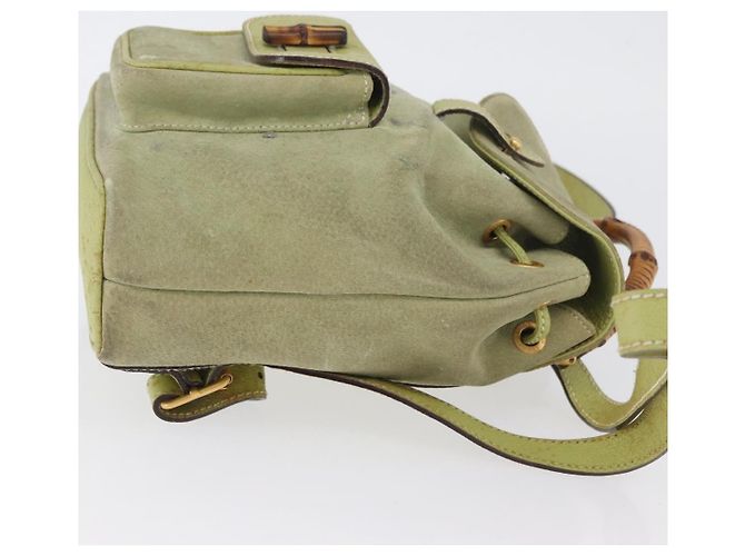 Gucci Gucci bamboo daim mini Verde - vista 3