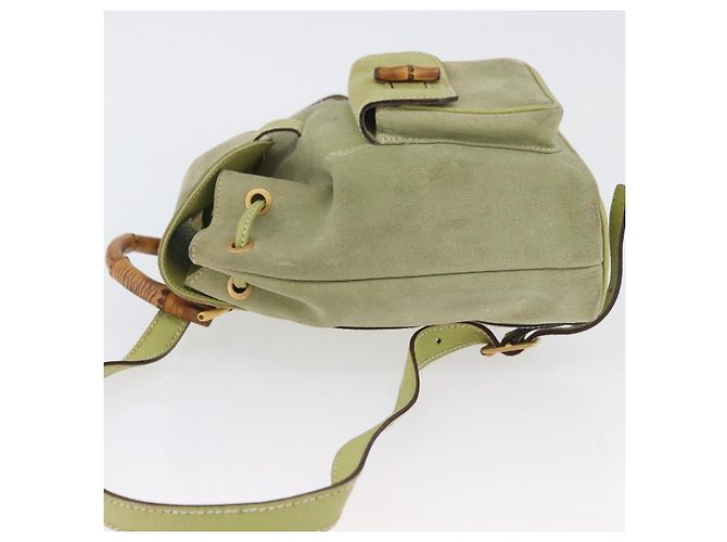 Gucci Gucci bamboo daim mini Verde - vista 4