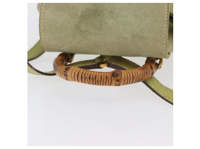 Gucci Gucci bamboo daim mini Verde - vista 7