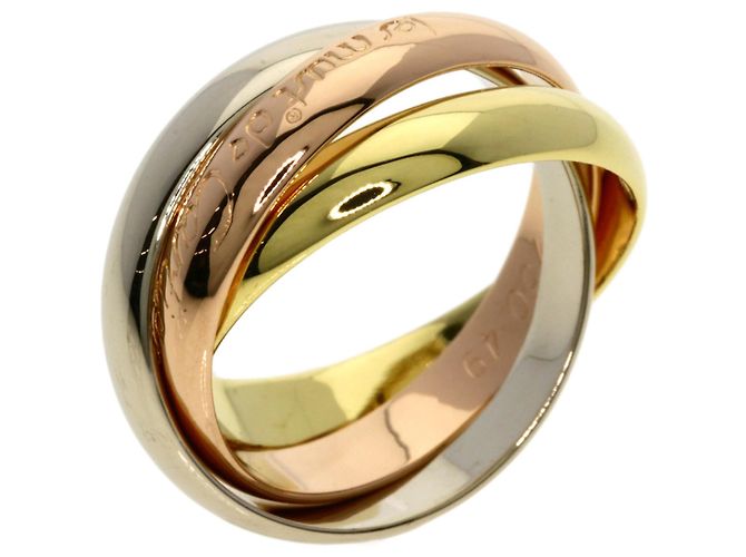 Anillo de oro de 18K Cartier Trinity Rosa Blanco Amarillo - vista 2