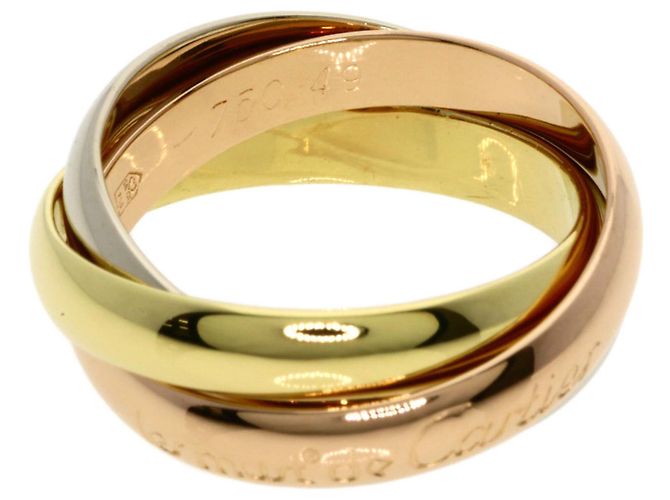 Anillo de oro de 18K Cartier Trinity Rosa Blanco Amarillo - vista 3