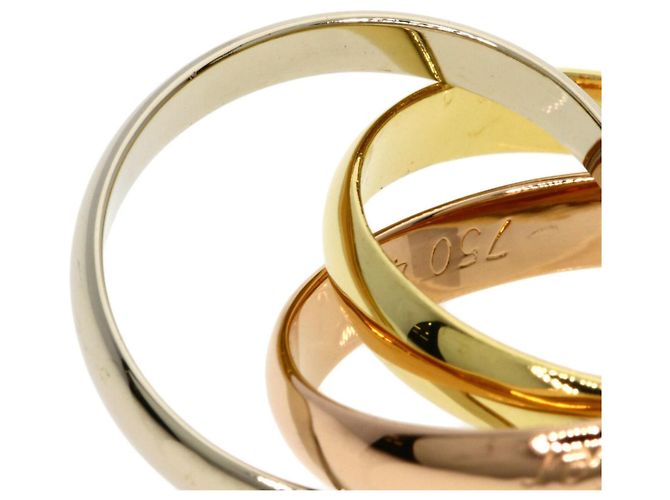Anillo de oro de 18K Cartier Trinity Rosa Blanco Amarillo - vista 6