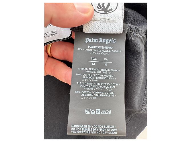 Vestido Palm Angels de algodón negro con mangas murciélago - vista 6