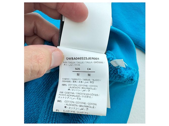 Sudadera Off White Diag Regular Azul - vista 10