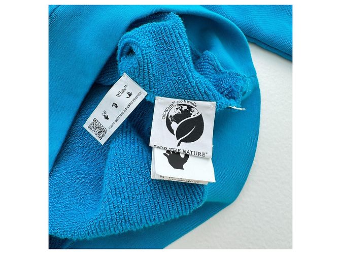 Sudadera Off White Diag Regular Azul - vista 11
