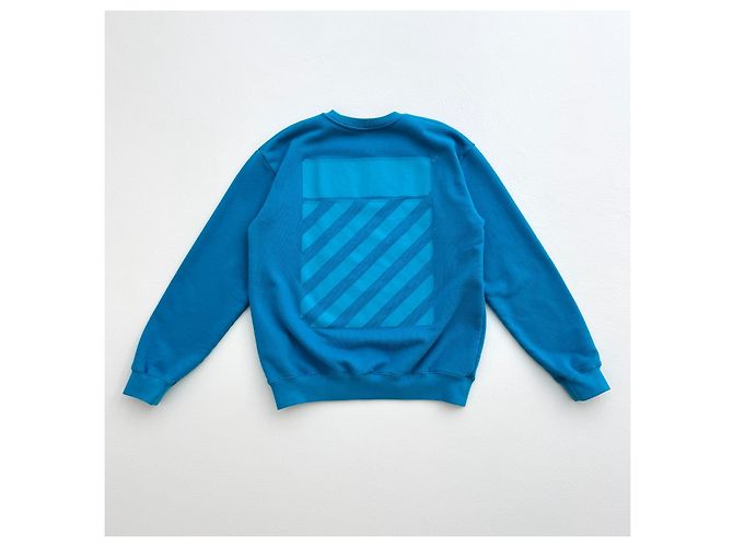 Sudadera Off White Diag Regular Azul - vista 2