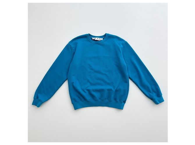 Sudadera Off White Diag Regular Azul - vista 3