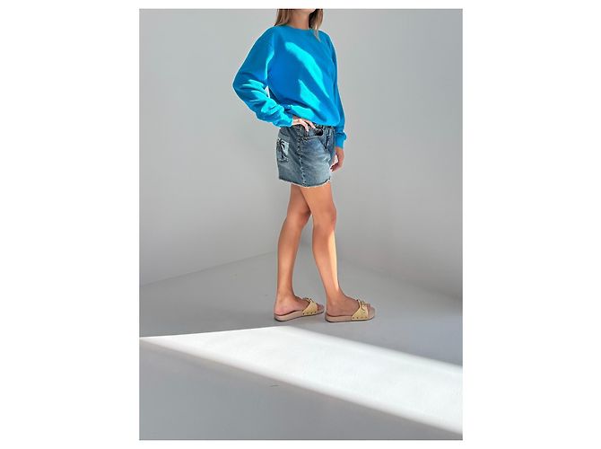 Sudadera Off White Diag Regular Azul - vista 4