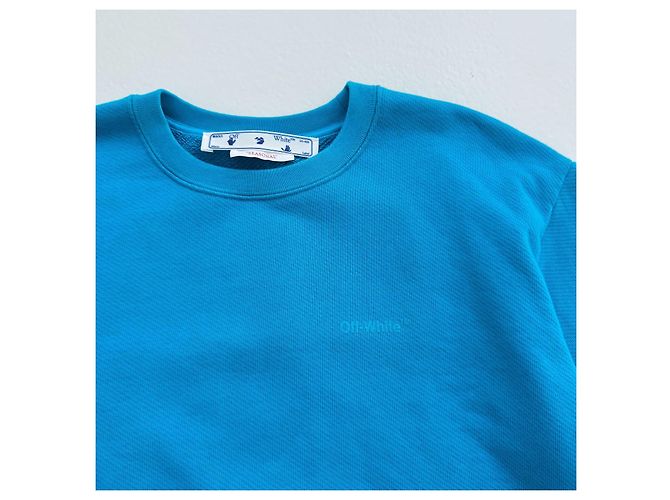 Sudadera Off White Diag Regular Azul - vista 5