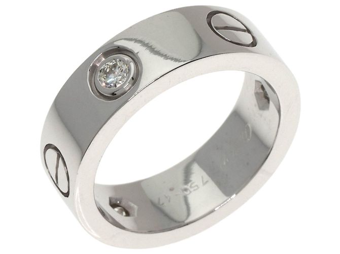 Cartier Weißgold Love Ring mit Diamanten Golden - Ansicht 2