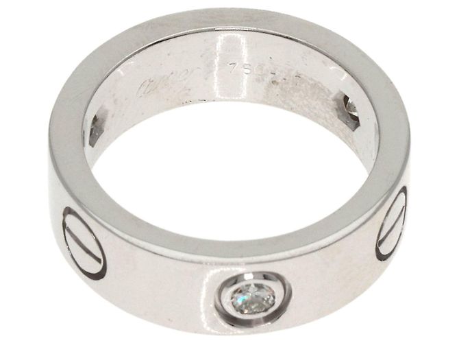 Cartier Weißgold Love Ring mit Diamanten Golden - Ansicht 5