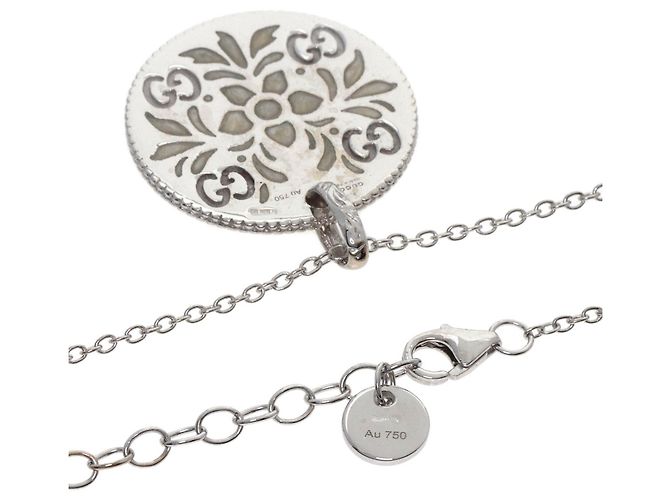 Collana Gucci Icon Bloom in Oro Bianco 18K D'oro - vista 2
