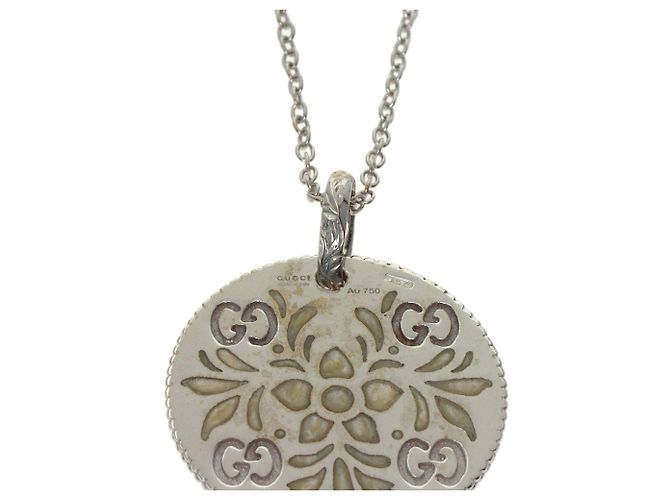 Collana Gucci Icon Bloom in Oro Bianco 18K D'oro - vista 5