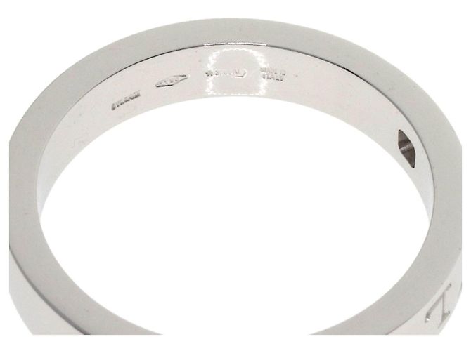 Bulgari Bvlgari Doppel-Logo-Diamantring aus 18K Weißgold Golden - Ansicht 5