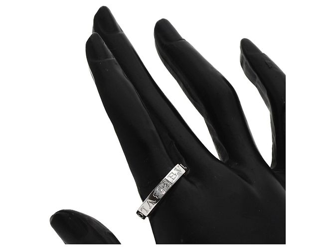 Bulgari Bvlgari Doppel-Logo-Diamantring aus 18K Weißgold Golden - Ansicht 6