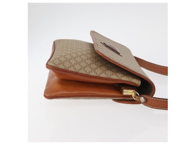Céline Celine Vintage Macadam Canvas and Leather Beige - vista 3