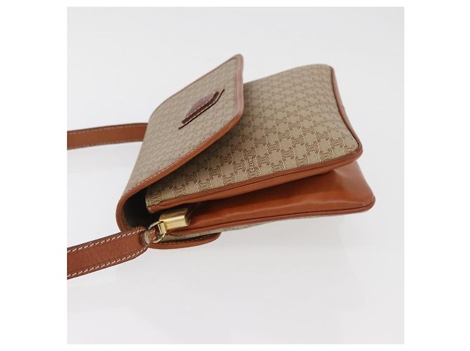 Céline Celine Vintage Macadam Canvas and Leather Beige - vista 4