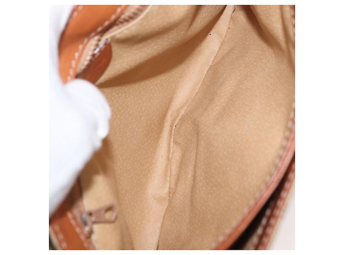 Céline Celine Vintage Macadam Canvas and Leather Beige - vista 5