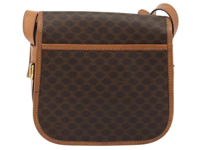 Céline Celine Vintage Macadam Canvas and Leather Marron - vue 2