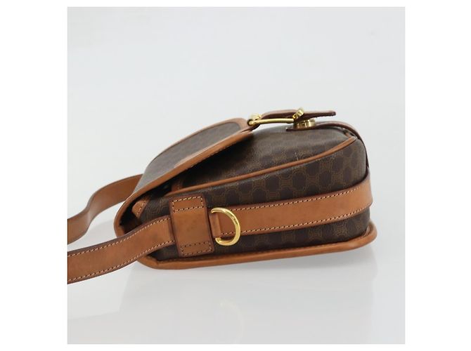 Céline Celine Vintage Macadam Canvas and Leather Marron - vue 4