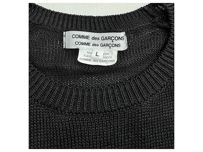 Comme Des Garcons Schwarzer Pullover mit Schwarz-Weißem Karomuster - Ansicht 5