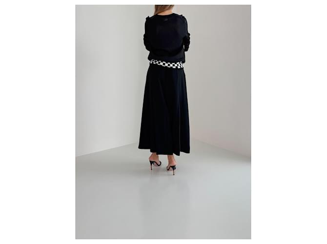 Comme Des Garcons Schwarzer Pullover mit Schwarz-Weißem Karomuster - Ansicht 9