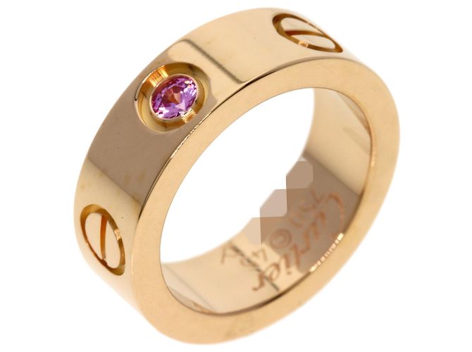 Cartier Love Band Ring mit Rosa Saphir Pink - Ansicht 2